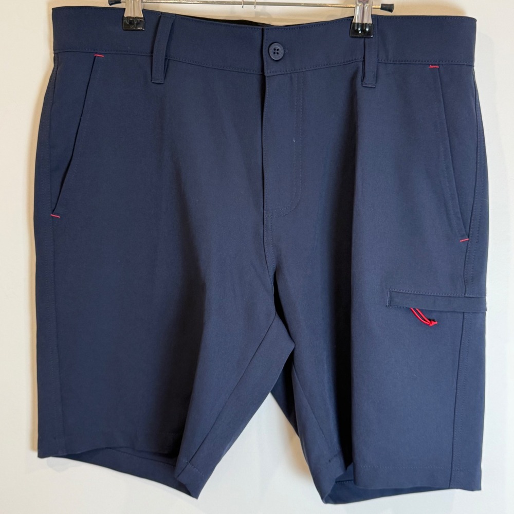 Monument Flex Tech Mens Size 34 Navy Blue Cargo Shorts‎ Stretch Performance